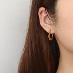 High-End Minimalist Geometric Stud Earrings for Women Cross-Border Foreign Trade Hot-Selling Simple Fashion Hoop Earings