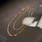 Wholesale Hot Selling Genuine Gold AU750 18k Gold Paperclip Rope Chain Necklace