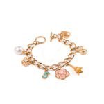 Wholesale Stainless Steel Fashion Jewelry Chain Bracelet With Custom Enamel Charms