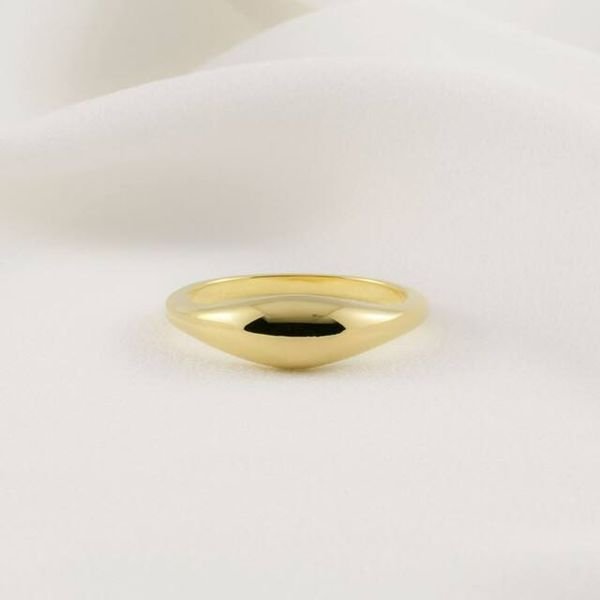 Personalized Simple Ring for Women 18K Gold Eternity Vermeil Plated 925 Sterling Silver Ring for Gift Wedding Party