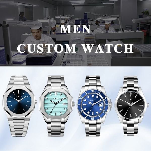 High Quality Designer Waterproof Luxury Classic Stainless Steel Wrist Watches Custom Logo Made Watch for Men Wholesale