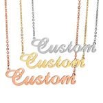 Custom Personalised Jewelry Double Plated Name Necklace Silver Gold Name Plate
