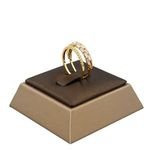 Fashion Costume Jewelry for Women Rings Cuff Style Zircon Plated 18k Gold Ring Women Jewelry