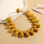 Handmade Resin Necklace for Women Trendy Fashion Jewelry with Diamond and Link Chain for Weddings and Gifts Inspired by India