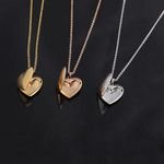 Wholesale High Quality Stainless Steel Heart Blank Photo Locket Pendant Necklace Gold Plated 18K DIY Fashion Necklace Women Gift