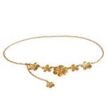 JINYOU 5044 Summer Vacation Petal Flower Waist Chain for Women Beach Bikini Belly Belt Party Rave Body Jewelry Accessories