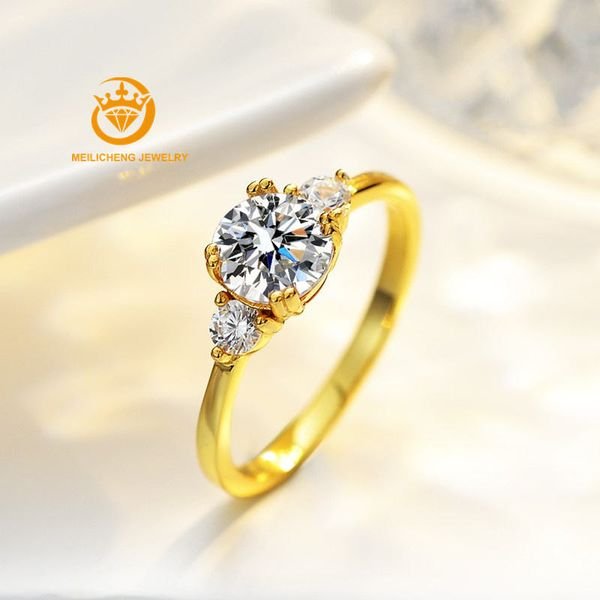 Moissanite Ring Diamond Women' Ring One Carat Three Stone Sterling Silver Rings Jewelry Women Engagement Diamond Promise