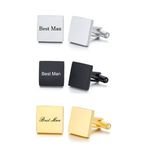Factory Wholesale Custom Personalized Blanks Laser Engraved Metal Cufflinks