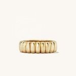 YINJU Minimalist 14k Gold 18k Gold Plating Vermeil Chunky Dome Candy Ring Fine Jewelry 925 Sterling Silver