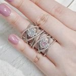 New Arrival Silver Color Designer Rose Gold Color Cross Engagement Ring for Women Wedding Lady Anniversary Party Gift Wholesale