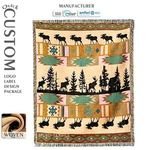 Quick Customization Ethnic Style Jacquard Woven Fringe Tapestry Blanket with Custom Design Portable Camping Picnic Blanket