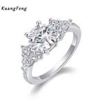 13144 Factory Direct VVS1 925 Sterling Silver Wedding Bands Lab Diamond Cubic Zirconia Moissanite Rings China's Best Selling