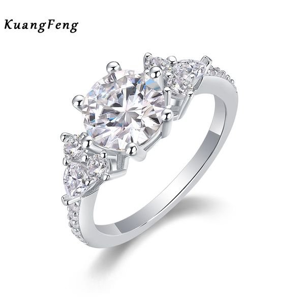 13144 Factory Direct VVS1 925 Sterling Silver Wedding Bands Lab Diamond Cubic Zirconia Moissanite Rings China's Best Selling