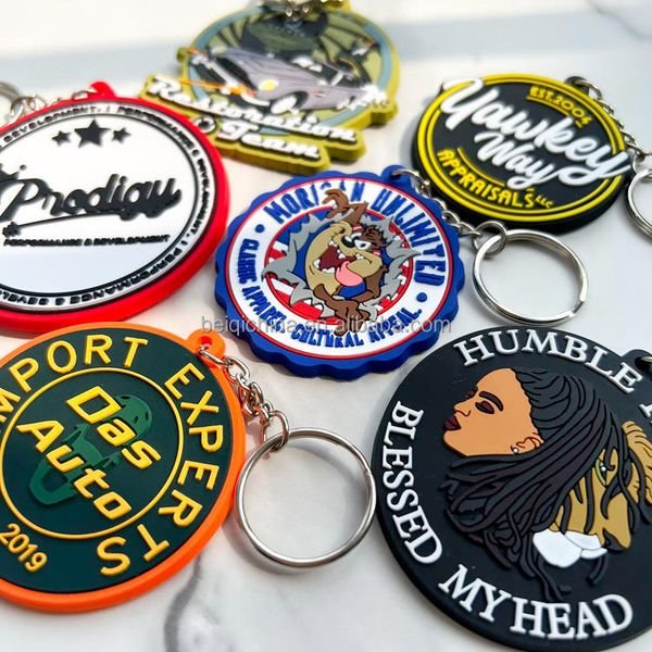 Custom 2D/3D Soft PVC Keychains Create Rubber Keychain With Your Logo 12-Hour Free Digital Mock-Up