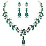 Europe and America Fashion Bridal Set Diamonds Necklace Earring Jewelry Set for Women