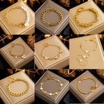 Wholesale Fashion Bracelet Bangles Stainless Steel butterfly Bracelet 18K Gold Plated Silver Chain Bracelet Women