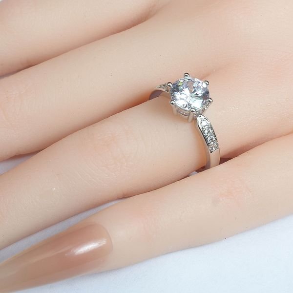 Caelis Custom Certified 18k Gold Plated Ring Jewelry Diamond Lab Grown Rings Shape Wedding Engagement Diamond Ring