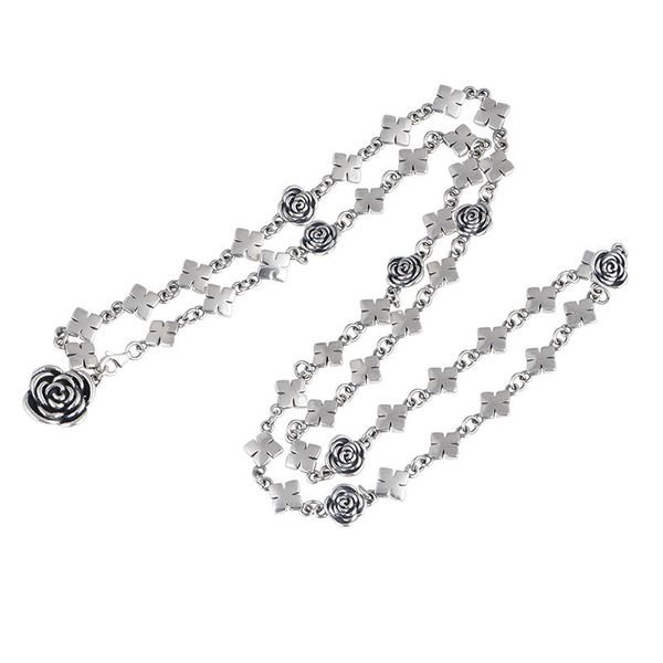 S925 Sterling Silver Necklace Wholesale Rose Lady's Holiday Gift Vintage Fashion Jewelry Silver Jewelry Gift