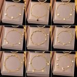 New Dream Fashion Jewelry Anklet Waterproof Material Stainless Steel 18K Gold Color Plating Pendant Anklet For Women