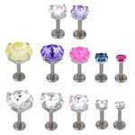 F136 Titanium Body Piercing Jewelry for Children 1.2mm Coarse 5.4mm Drill Internal Thread Lip Nail Ear Tragus Stud Weddings