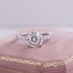 Fine Jewelry PT950 with 3CT VVS White Lab Grown Diamond Engagement Ring Half-turn Platinum Jewelry for Women