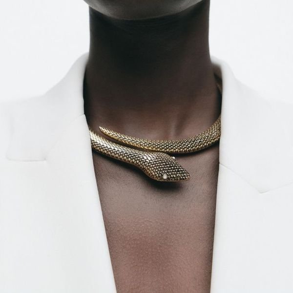 Personality Style Exaggerated High-end Design Sense Alloy Animal Snake Collar Fashion Necklaces