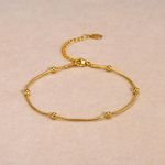 Fashion Jewelry Anklets for Women Waterproof Tarnish Free Interbeaded Snake Anklet Stainless Steel Silver Accessory