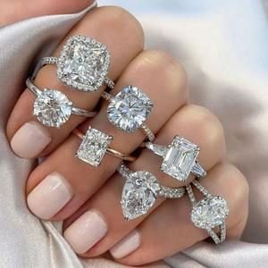 Custom Brand 925 Sterling Silver Adjustable Couples Ring Gold Plating Featuring Moissanite Diamond Freshwater Pearl Zircon