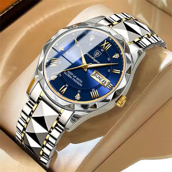 New POEDAGAR 615 Luxury Men Watches Business Top Brand Man Wristwatch Waterproof Luminous Date Week Quartz Men's Watch