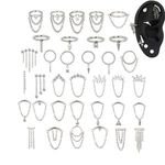 GZN Factory Wholesale High Polished Titanium Body Piercing Jewelry With CZ Dangle/Chain 16G Internal Thread Helix Earring Labret