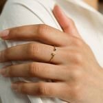 EManco Birthstone Initial Custom Ring Open End Ring Stainless Steel Name Custom Jewelry Women's Jewelry