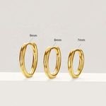 Nagosa New Arrival 925 Sterling Silver Factory Wholesale 18k Gold Vermeil Classic Hoop Earrings for Women & Girls