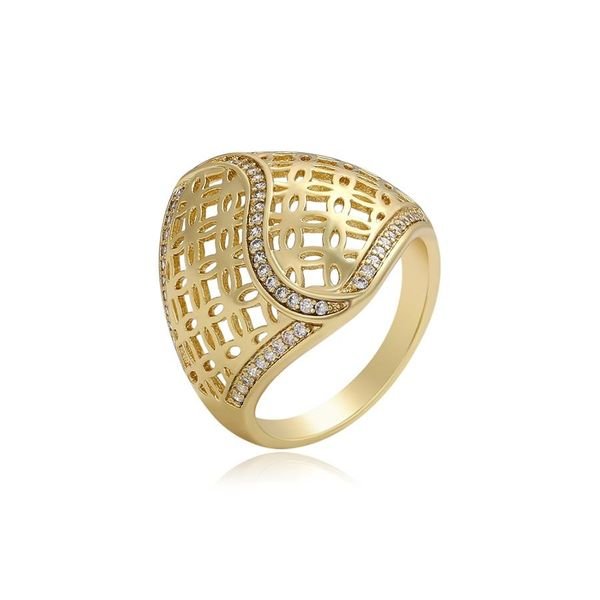 X000948315 Xuping Jewelry Luxury Zircon Ring 14K Gold Plated Copper Ring Gold Jewelry for Men Fashion Ring