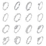 New Arrival 925 Sterling Silver Heart Rings Simple Vintage Design CZ Engagement Rings for Women and Men