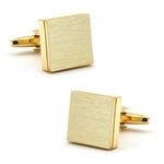 Manufacturer Gold Plated Gold Plated Personalized Square Shape Men's Cufflinks to Gift Friend