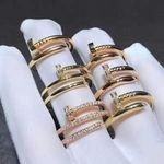 High Quality Ladies Designer Brand Rings Jewelry Luxury Mixed Lot Rings Bulk Gold Plated Stainless Steel Women Fashion 18k
