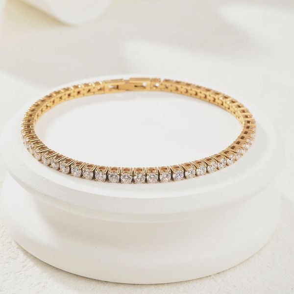 Tennis Bracelet Natural Stone 6.5 mm Cz swarovski Crystal 3mm Natural Emerald 14k Solid White Gold Tennis Bracelet Setting