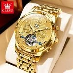OLEVS 9965 Men Watch Automatic Chronograph Wristwatches Luminous Limited Edition Tourbillon Mechanical Luxury Wristwatch for Man
