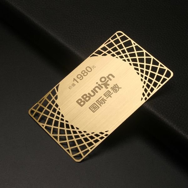 Customized Metal Cards Luxury Credit Card Size Vip Member Metal Business Card With Laser Engraving Logo