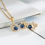 High Quality Vintage Style Jewelry Set Includes Pendant Necklace with Zircon Stone Wholesale Manufacturer Made China for Girls