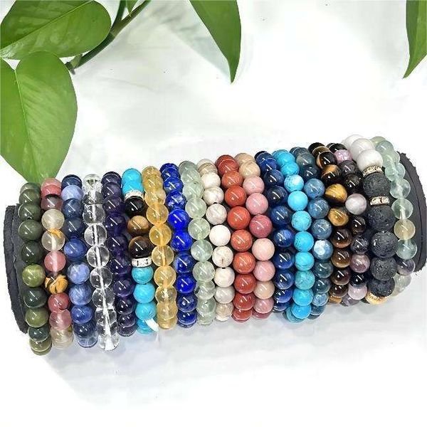 6mm Healing Gemstone Bracelet Custom Beaded Bracelets Women 6mm Round Bead Crystal Bracelets Charms
