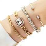 4-piece Bracelets Women Party Wrist Decoration Gift Fashion Bracelet Jewelry Set Wholesale