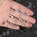 Factory Newest Fashion Wholesale Titanium Body Piercing Jewelry 16G Internal Thread Labret Pendant Lobe Ear Ring Helix Earring