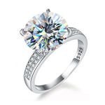 5CT Large Diamond Jewelry Ring Moissanite Solitaire Ring 925 Sterling Silver Diamond Engagement Rings for Women Fine Jewelry