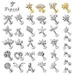 F136 Titanium Piercing Earrings CZ Internal Threaded Piercing Earrings Tragus Cartilage Flat Back Earring Stud Body Jewelry