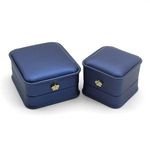 Luxury Blue Crown Multi-Color Square PC Leather Ring Pendant With Shining Pearl Waist Buckle Design For Gift Giving