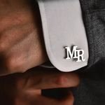 Fashion Men Accessories Personality Custom Name Cufflinks Stainless Steel Low MOQ Cufflinks Initials for Men Gift