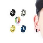 Stainless Steel Fake Earrings Ear Clips Ear Cuff Non Piercing Clip on Earring for Man