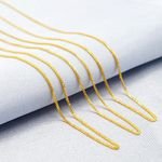 AU750 Real Gold Necklace Jewelry Square Wheat Wholesale 18K Solid Gold Italy Chopin Pure Gold Chain Necklace