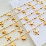HOVANCI Fashion Jewelry Anklets Stainless Steel Gold Starfish Dolphin Scallop Tropical Fish Pendant Anklets Women